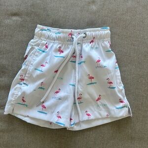 Kiddy Flowers Flamingo Print Swim Shorts